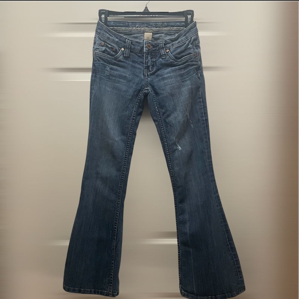 Refuge Medium Wash Blue Flare Jeans